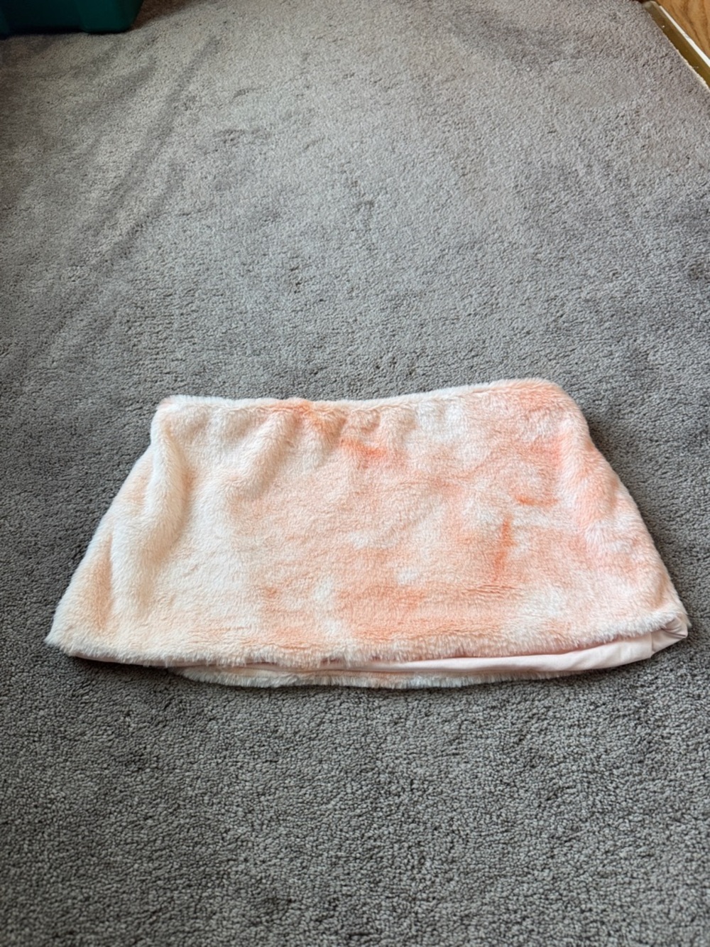 Fashion Nova Peach Fuzzy Skirt Bottom High Waisted Soft Plush SIZE XL